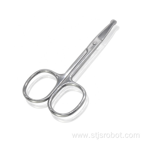 Professional Safety Eyebrow Cutting Scissors Stainless Steel Curved Beauty Eyebrow Scissors